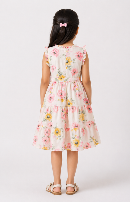 Floral Sleeveless Dress Bloom Print
