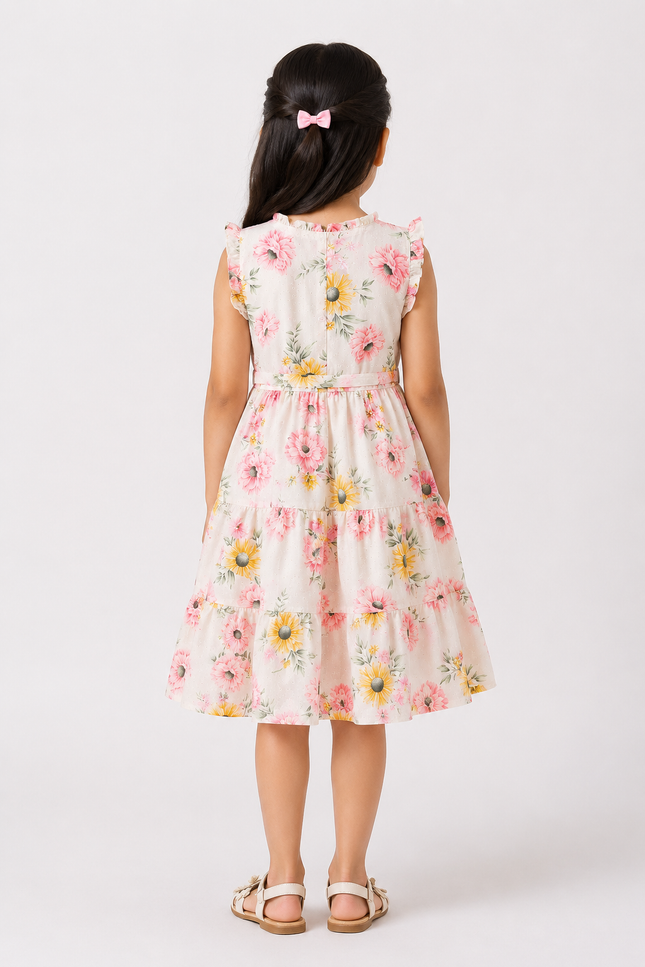 Floral Sleeveless Dress Bloom Print