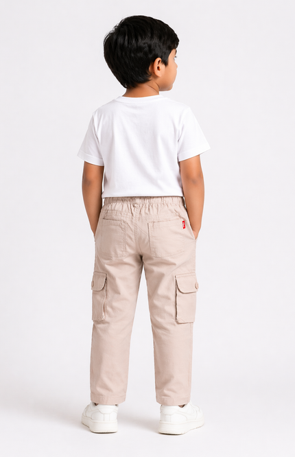 Premium Beige Cargo Trousers