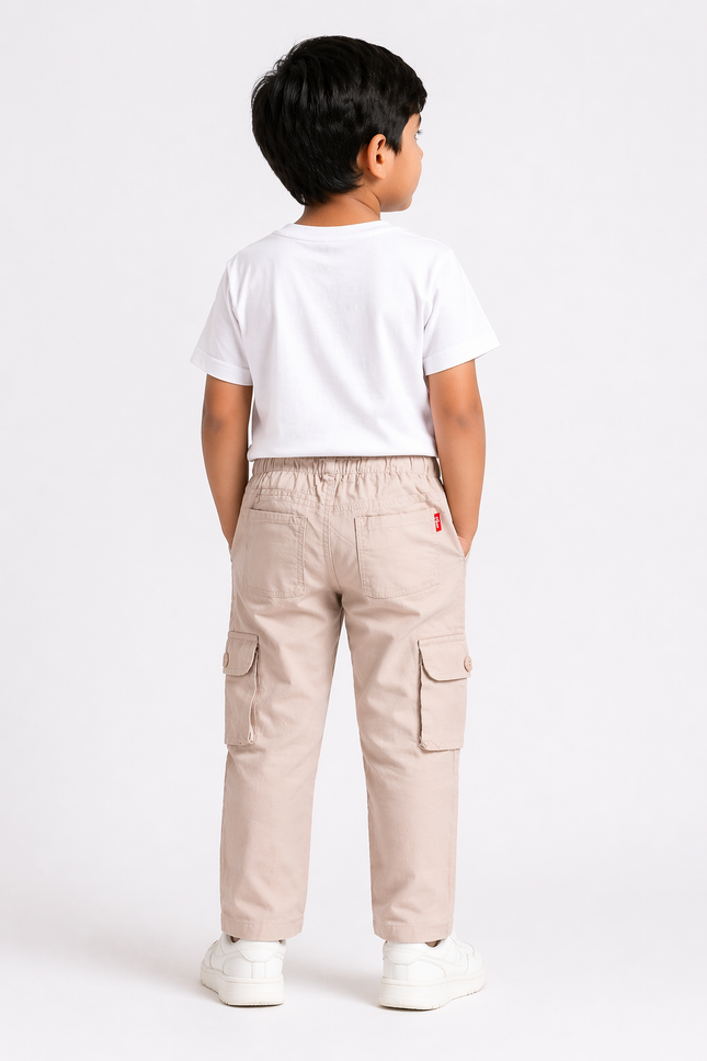 Premium Beige Cargo Trousers