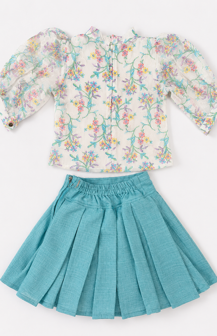 Floral Printed Puff Sleeve Top